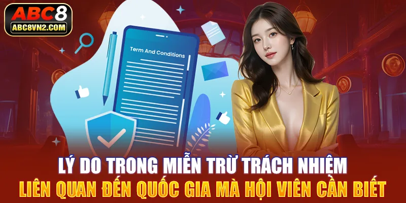 Lý do trong miễn trừ trách nhiệm liên quan đến quốc gia mà hội viên cần biết